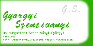 gyorgyi szentivanyi business card