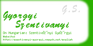 gyorgyi szentivanyi business card